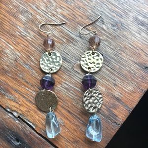 Gold and colored earrings